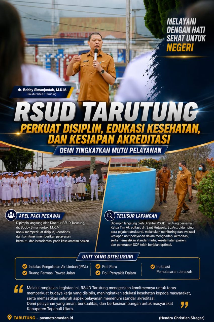 RSUD Tarutung Perkuat Disiplin, Edukasi Kesehatan, dan Kesiapan Akreditasi Demi Tingkatkan Mutu Pelayanan