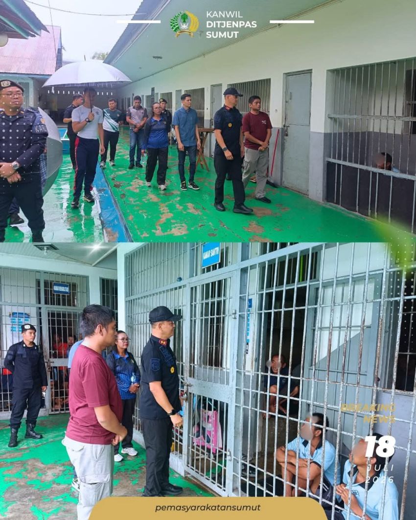 Kakanwil Ditjenpas Sumut Monitoring Rutan Pangkalan Brandan