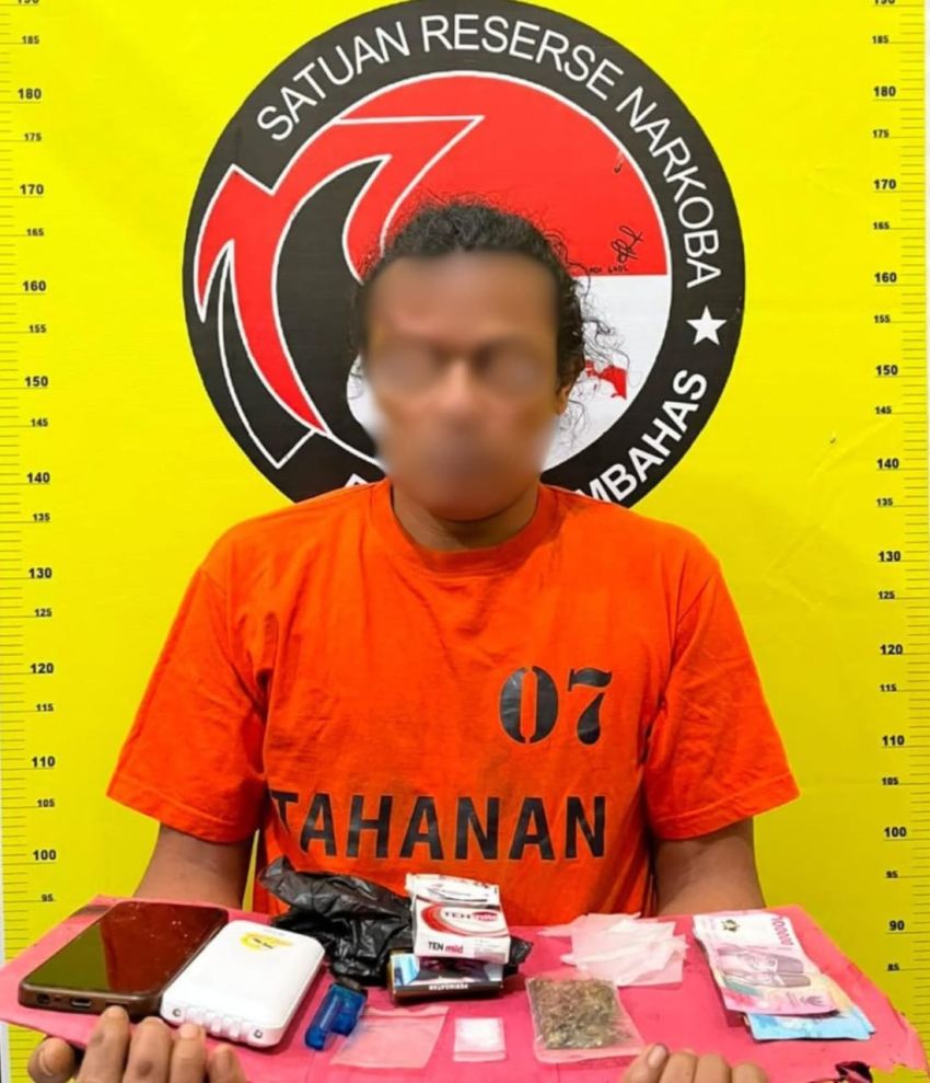 Polres Humbahas Ringkus Pria Bawa Sabu dan Ganja di Onan Ganjang