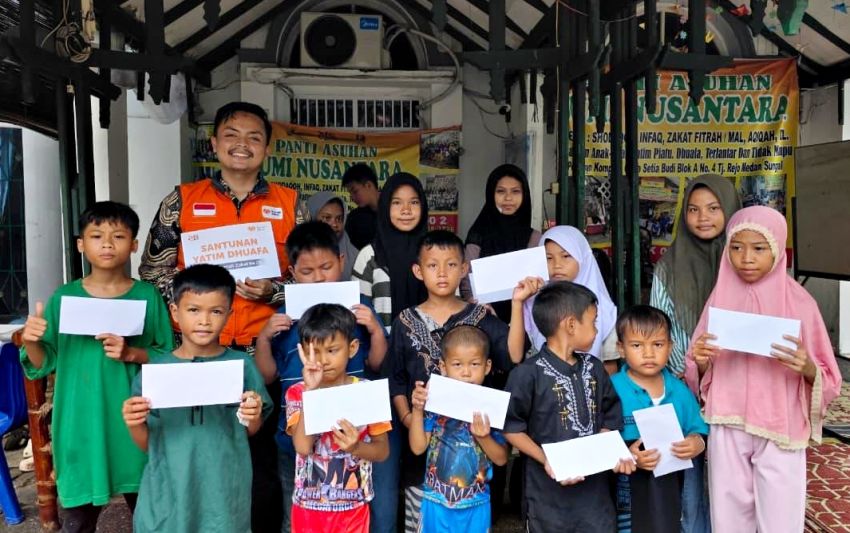Rumah Zakat Medan Berbagi Santunan untuk Yatim dan Dhuafa