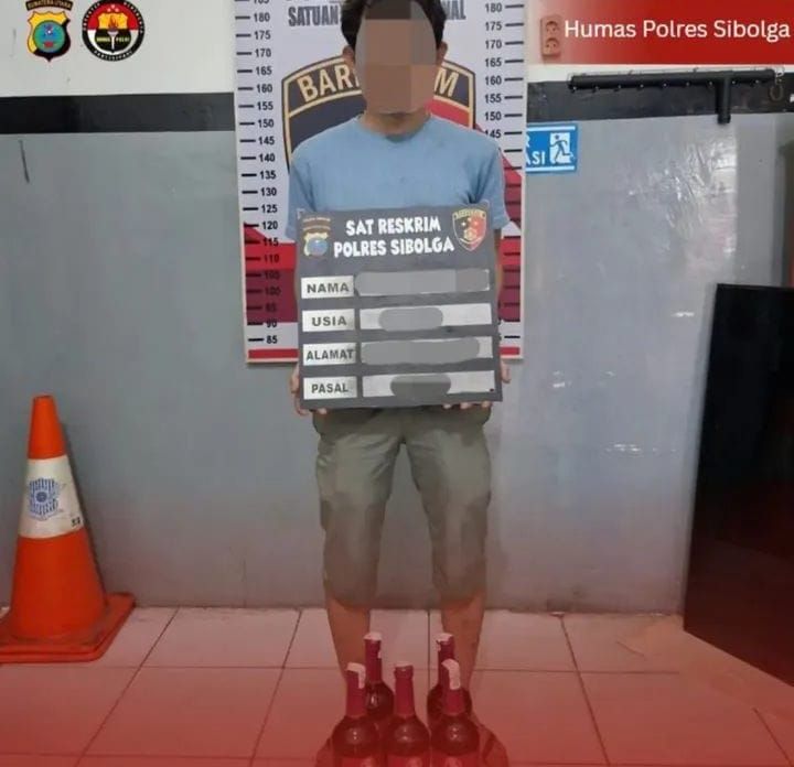 Jual Minuman Beralkohol tanpa Izin, Pria Ini Diamankan Polres Sibolga