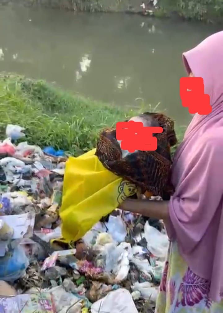 Ditemukan di Tumpukan Sampah Pinggiran Sungai, Bayi Laki-laki Baru Lahir Meninggal Dunia