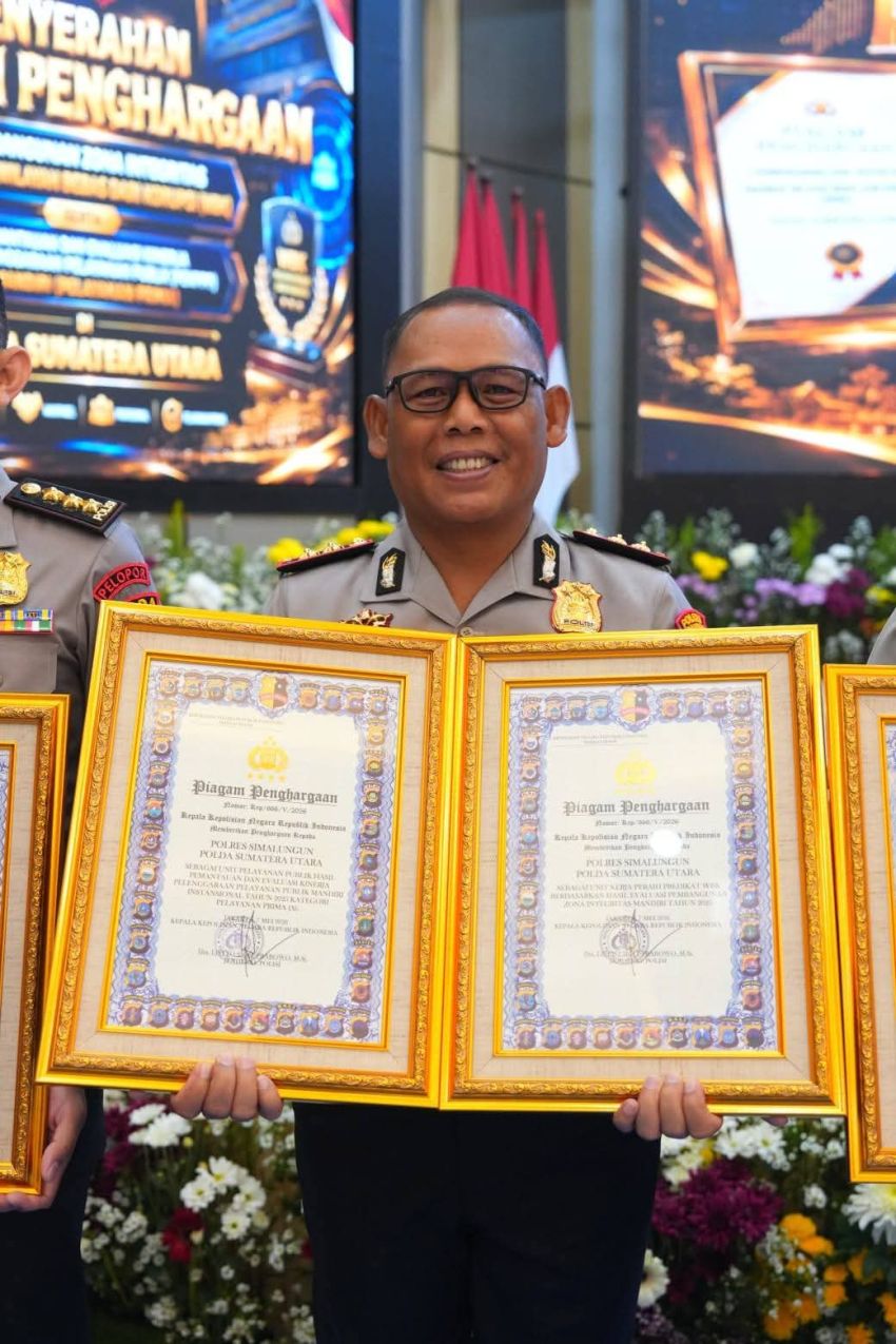 Polres Simalungun Raih 2 Piagam Penghargaan dari Kapolri Sekaligus