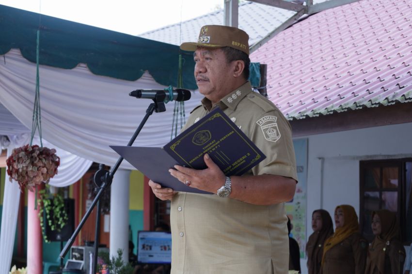 Bupati Asahan Bersama Wakil Bupati Dan Sekda Irup Hari Pertama Masuk Sekolah
