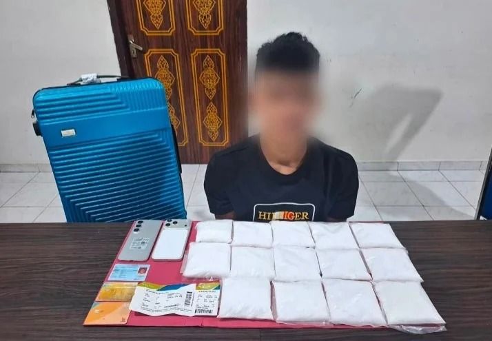 2 Kg Sabu Asak Bireuen Nyangkut Bandara SSK II Pekanbaru