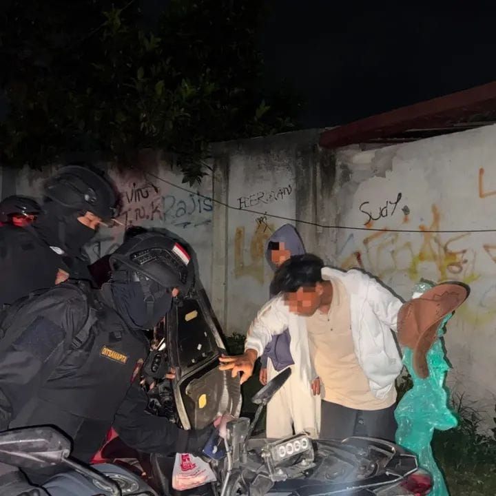 Tim LINGKABER Polres Karo Intensifkan Patroli Malam, Cegah 3C dan Tawuran Remaja