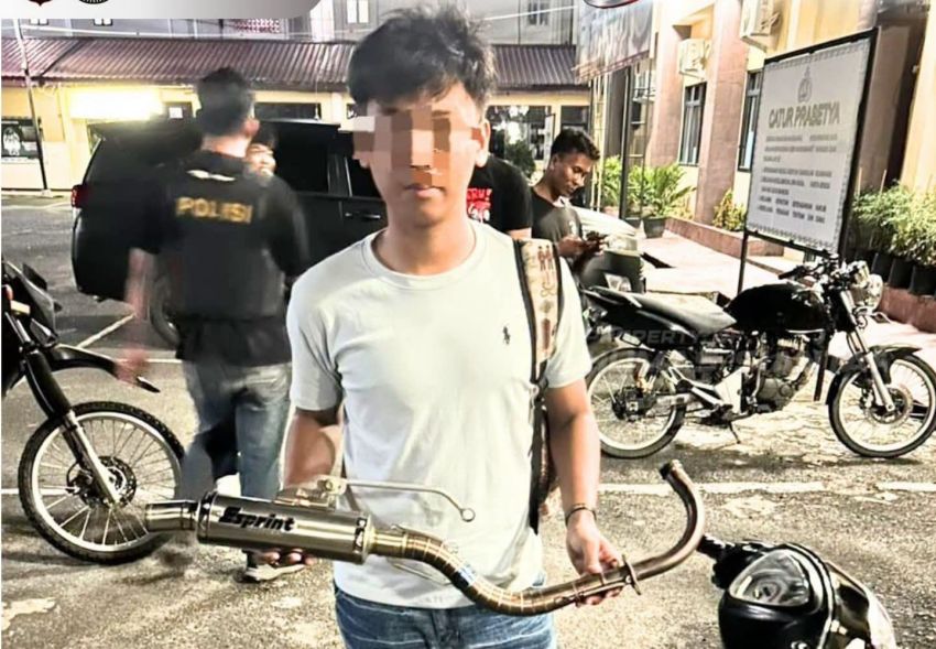 Polres Pematangsiantar Patroli Rutin Amankan 2 Unit Sepedamotor Knalpot Brong