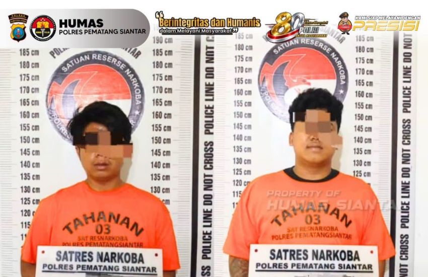 Punya Sabu 14,75 Gram, Polres Pematangsiantar Amankan 2 Pemuda di Jalan Seram