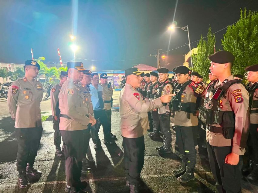 Kapolres Pelabuhan Belawan Pimpin Apel Patroli KRYD Skala Besar Antisipasi 3C