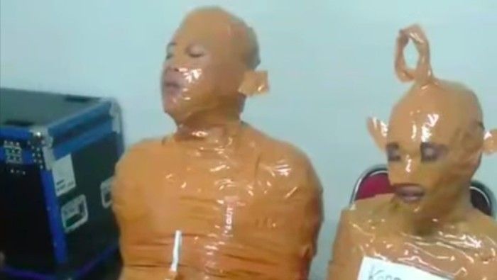Duh! 2 Pria Disebut Maling Dilakban Jadi Teletubbies, Ternyata Konten Kreator Lagi Challenge