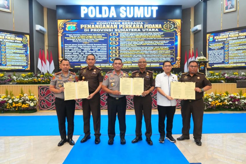 Polda Sumut-Kejati Sumut Teken MoU, Wujudkan Penegakan Hukum Profesional Tanpa Praktik Transaksional