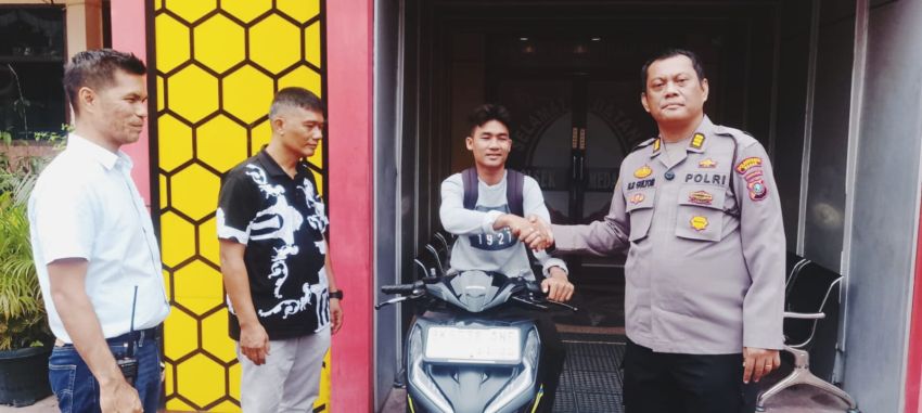 Sempat Dibawa Kabur Pencuri, Polsek Medan Kota Amankan Sepeda Motor Driver Ojol