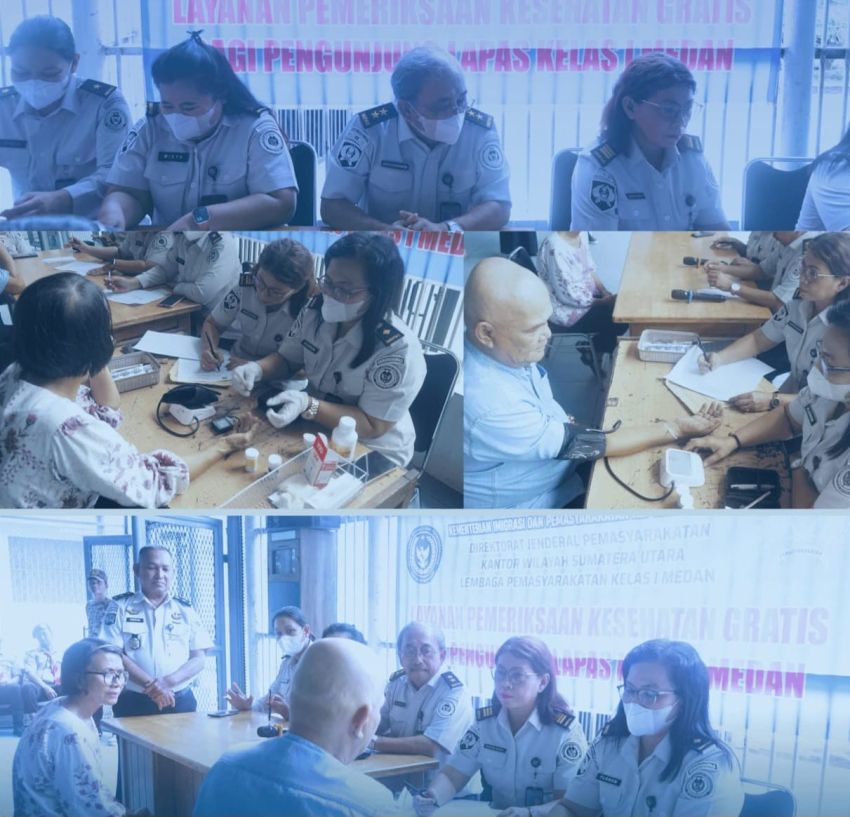 Layanan Pemeriksaan Kesehatan Gratis Bagi Pengunjung Lapas Kelas I Medan: Wujud Komitmen Pelayanan Prima yang Humanis