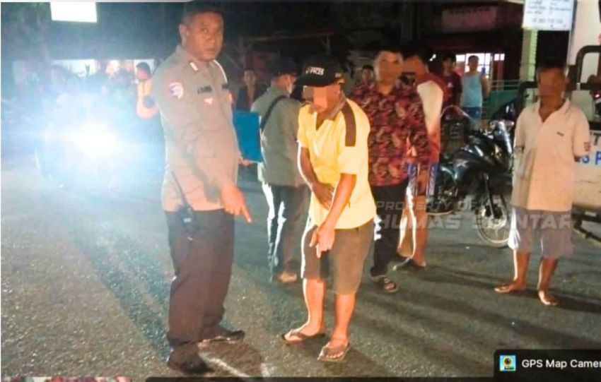 Unit Gakkum Polres Pematangsiantar Cek TKP Laka Lantas di Jalan Jambu