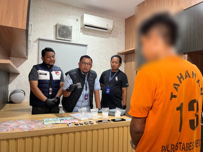 Satresnarkoba Polrestabes Medan Bekuk Residivis Pasok Narkoba ke Katamso dan Mangkubumi