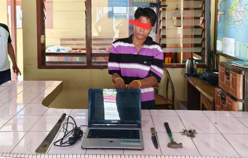 Nekat Bobol Sekolah, 2 Unit Laptop Curian Disimpan di Ladang Ubi