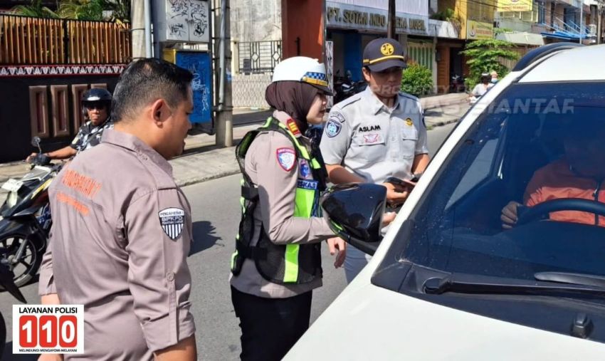 Sat Lantas Polres Pematangsiantar Razia Gabungan PKB Tahun 2026 di Jalan Merdeka
