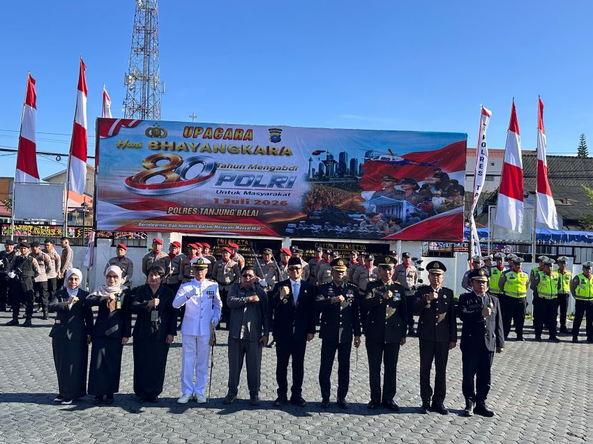 Wakil Wali Kota Hadiri Upacara dan Syukuran Hari Bhayangkara ke-80 Tahun 2026 di Mapolres Tanjungbalai