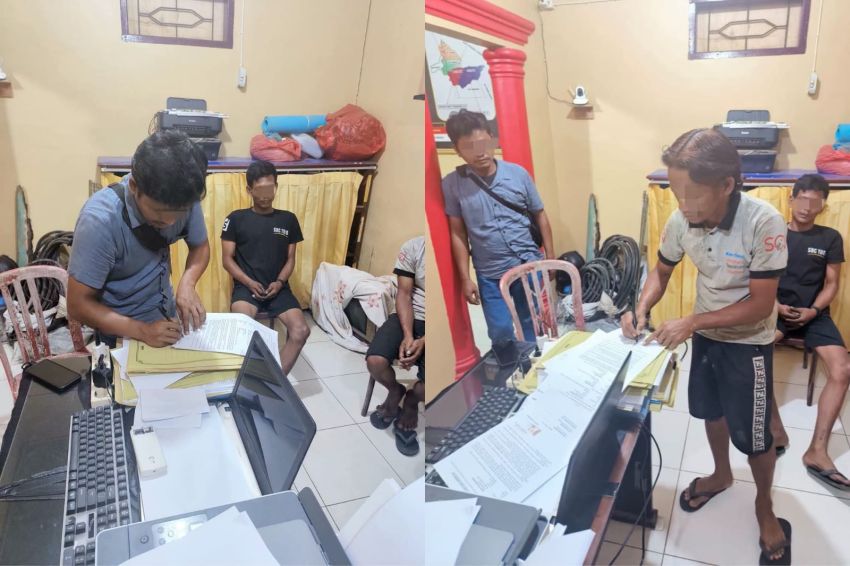 Gagalkan Percobaan Pencurian Kabel Telkom, Polsek Pandan Amankan 2 Pria di Sibuluan Raya