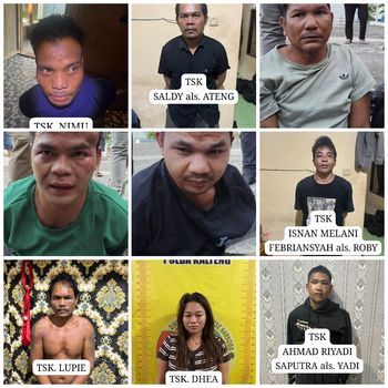 9 Tersangka Narkoba Penyerang Polisi di Katingan Dibekuk