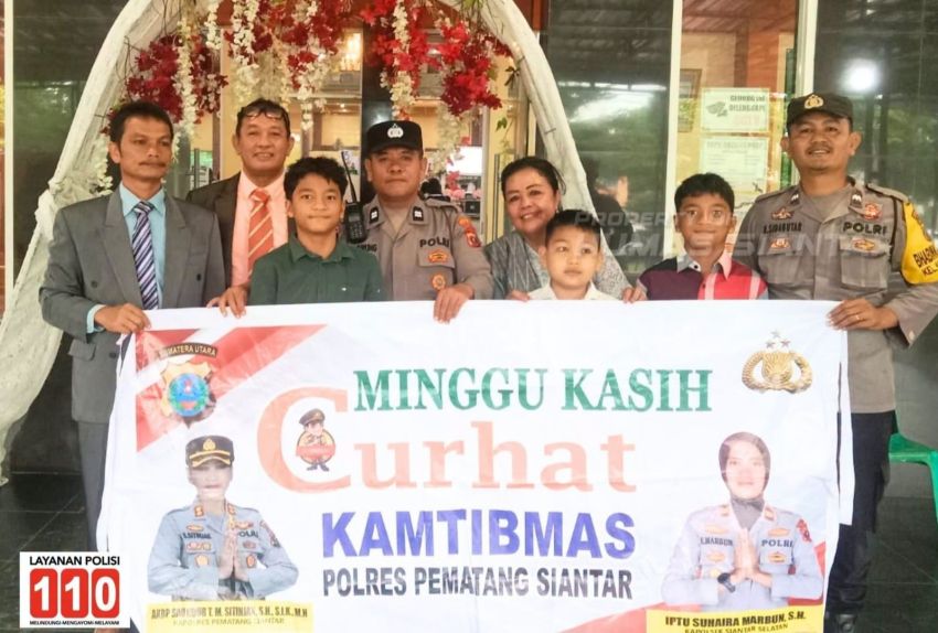 Polri Untuk Masyarakat, Polsek Siantar Selatan Curhat Kamtibmas di Sopo NHKBP