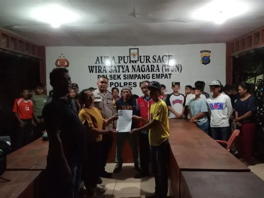 Polsek Simpang Empat Mediasi Tawuran Pelajar, Dua Desa Sepakat Berdamai