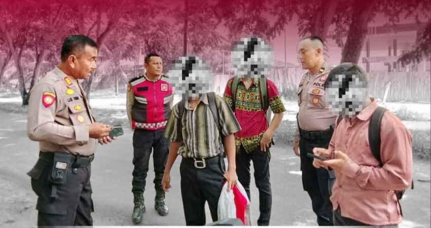 Polres Asahan Amankan 3 Pelajar dan Sebilah Pisau saat Patroli Perintis Presisi