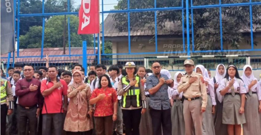 Sat Lantas Polres Pematangsiantar Berikan Imbauan dan Dikmas Lantas di SMK Swasta Persiapan