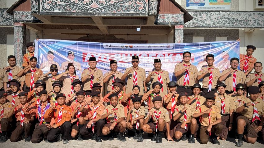 Bupati Tapanuli Utara Lepas Kontingen Pramuka Menuju Jambore Daerah Sumatera Utara 2026