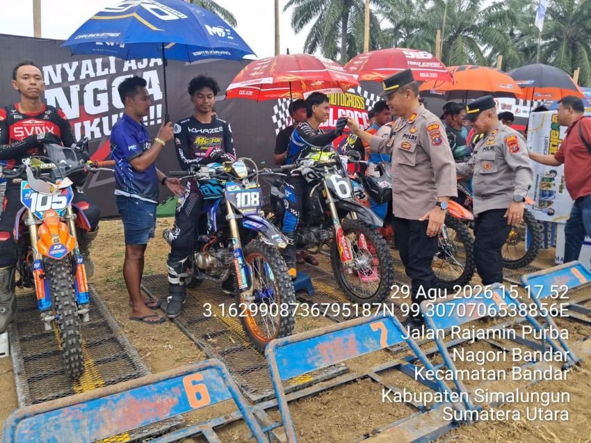 42 Personil Siaga, Kurnia Motocross Challenge Trophy Kapolres Simalungun 2026 Berjalan Aman Kondusif