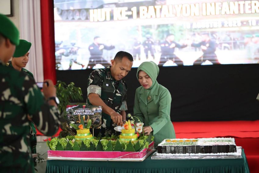 Batalyon Infanteri TP 906/SLG yang Berbasis di Pakpak Bharat Gelar Syukuran Ultah ke-I