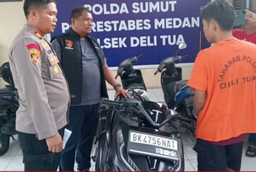 Residivis Curanmor di Medan Johor Ditangkap, Sikat Motor dari Teras Rumah
