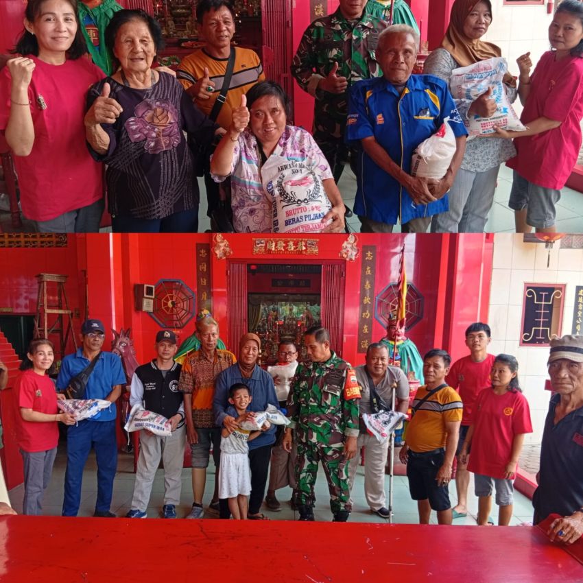 Pengurus Klenteng Kwan Te Kong Berbagi Kepada Lansia dan Penderita Disabilitas