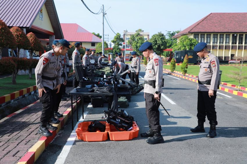 Brimob Polda Sumut Matangkan Kesiapsiagaan Sambut Kunjungan Wapres Gibran Rakabuming Raka