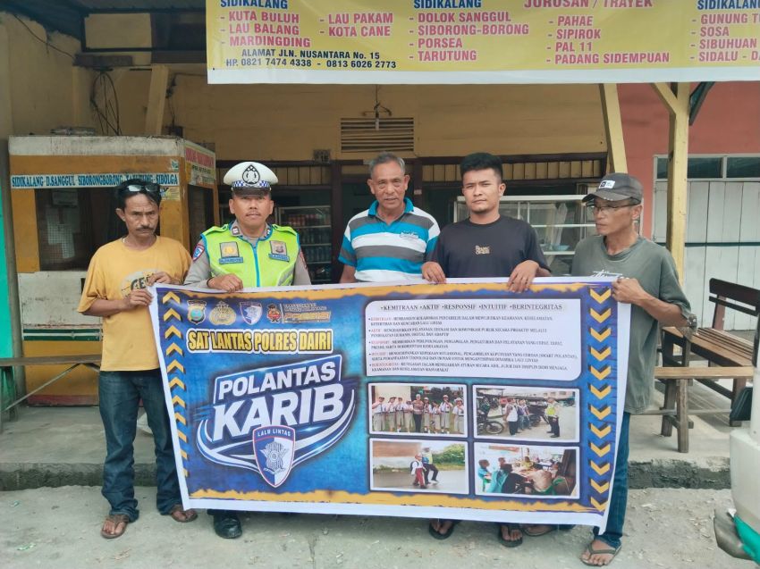 Satlantas Polres Dairi Edukasi Sopir Angkutan Umum untuk Tertib Berlalu Lintas