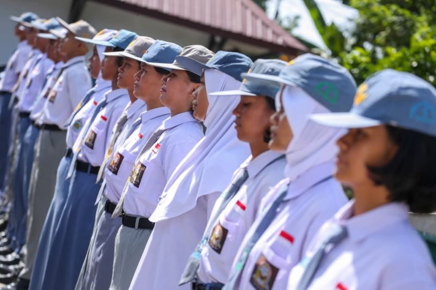 Wesly Silalahi Pembina Upacara Pembukaan Pemusatan Latihan Calon Paskibraka di Desa Bahagia