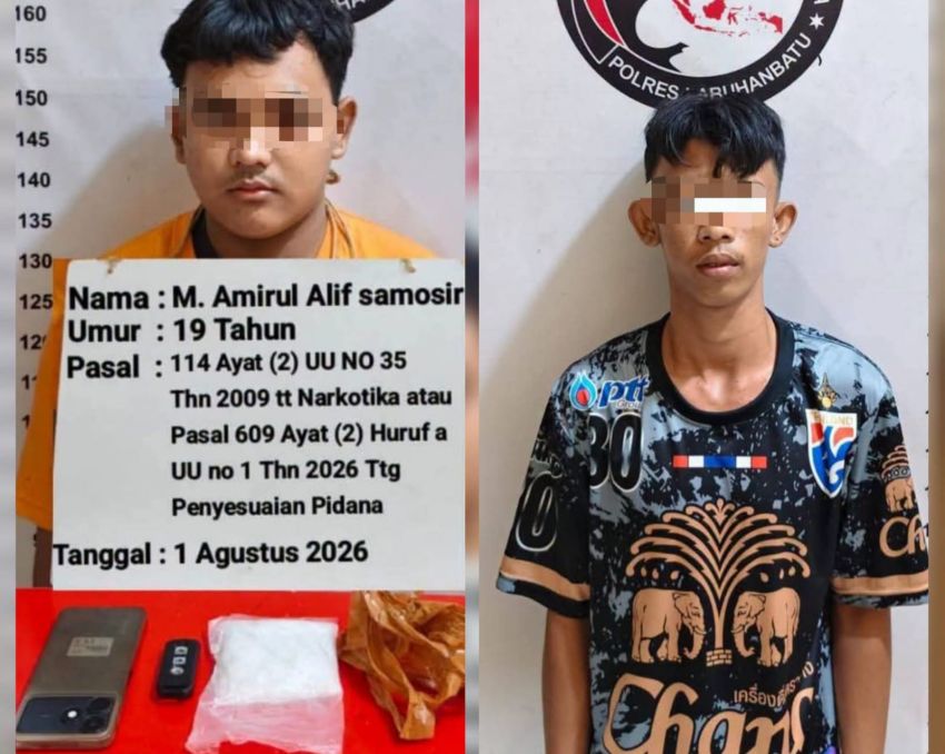 Polres Labuhanbatu Gagalkan Peredaran Narkotika Antarwilayah, 2 Pelaku Ditangkap