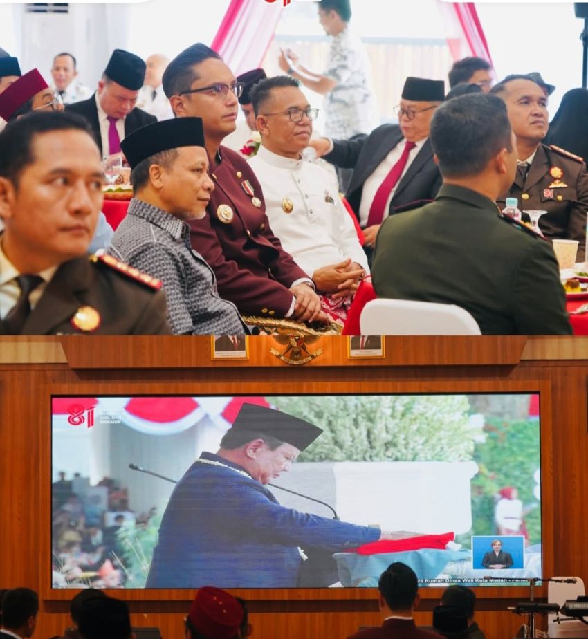 Kadis SDABMBK Khairul Azmi Ikuti Detik Proklamasi Kemerdekaan RI Ke-81
