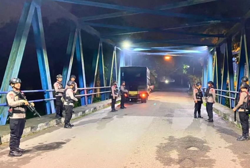 Patroli Malam Satuan Brimob Polda Sumut Sasar Gangguan Kamtibmas di Sejumlah Ruas Jalan Kota Medan