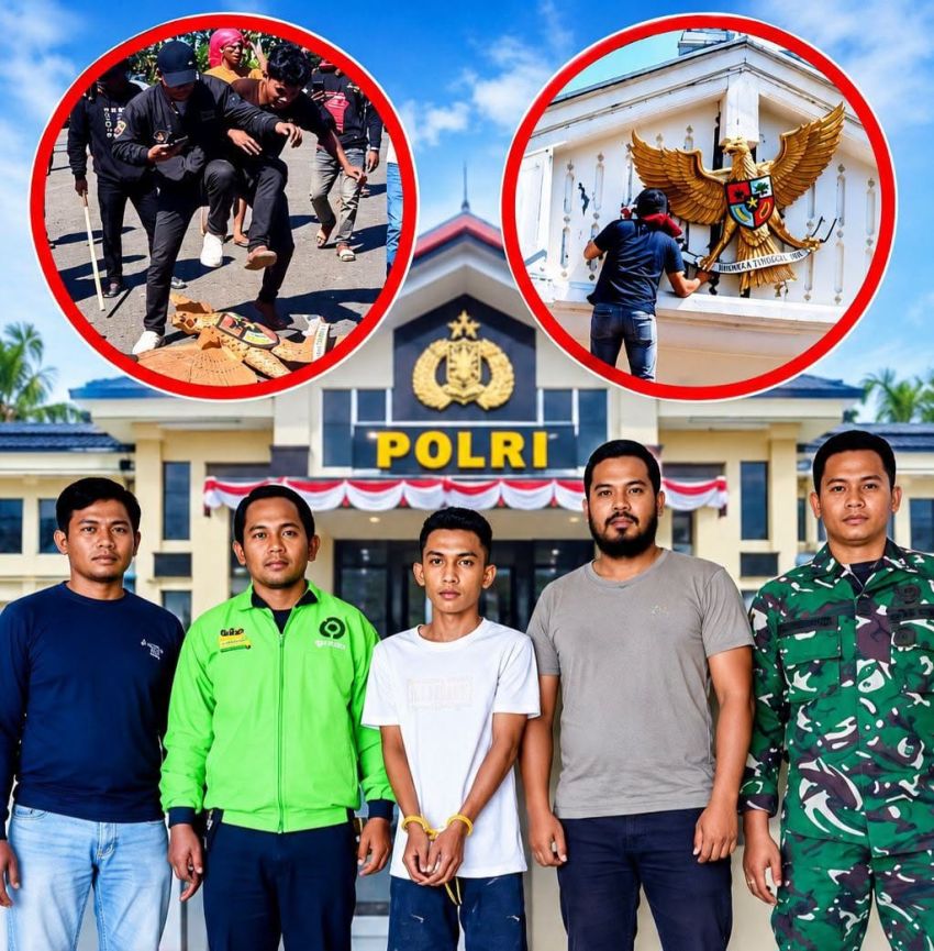 Sekarang Baru Nyesal! Pelaku Penurunan Garuda Pancasila dari Pendopo Gubernur Aceh Ditangkap
