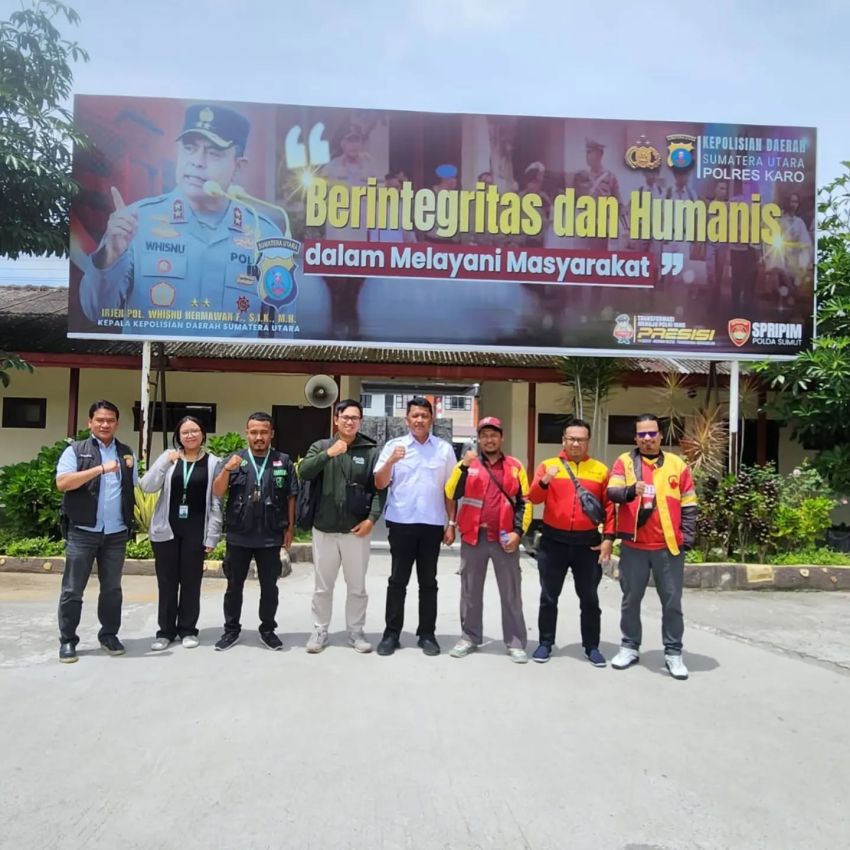 Polres Karo Jalin Silaturahmi dengan Komunitas Grab dan Goseh