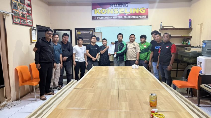 Kapolsek Medan Helvetia Gerak Cepat Damaikan Keributan Ojol di Jalanan