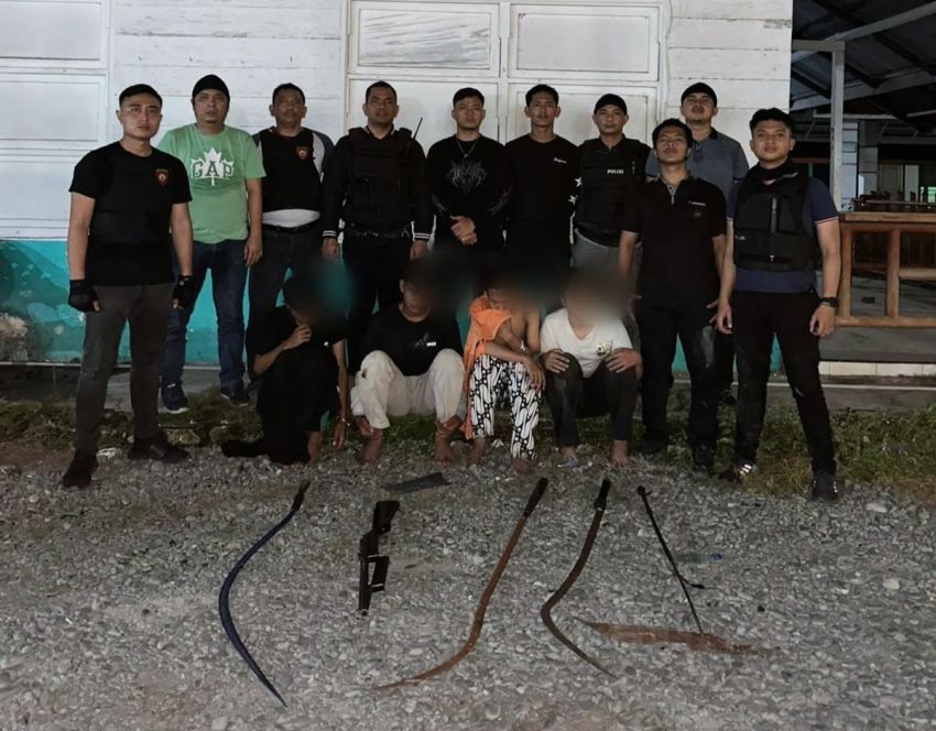 Hendak Tawuran Empat Geng Motor di Amankan Tim Libas Polres Binjai