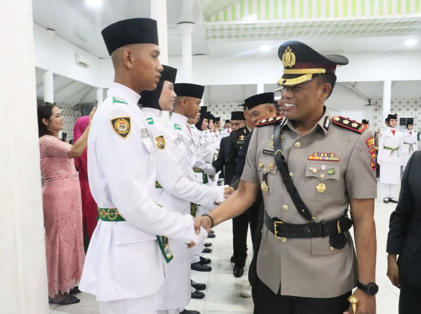 Kapolres Tanjungbalai Hadiri Pengukuhan Paskibraka Kota Tanjung Balai