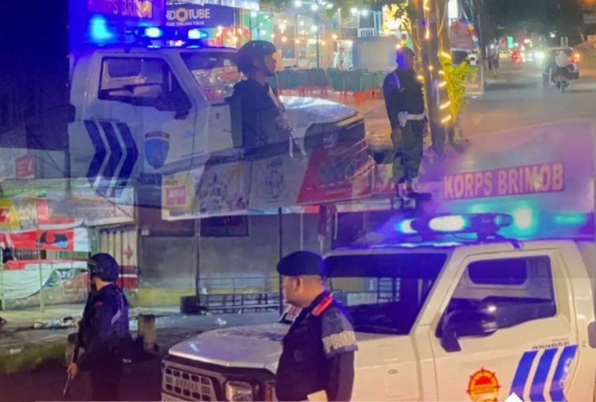 Satbrimob Polda Sumut Patroli Keamanan di Sejumlah Titik Kota Medan