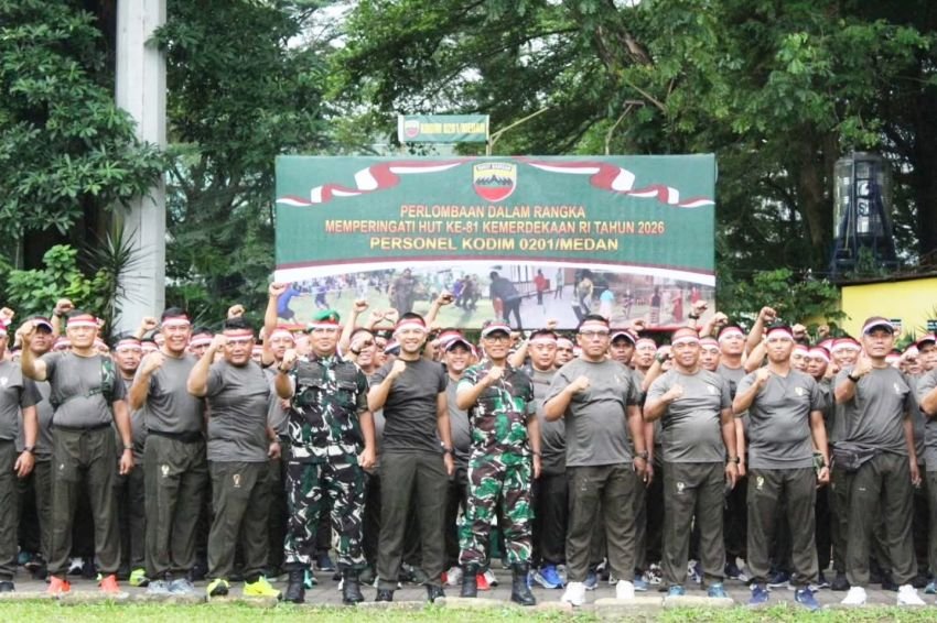 Meriahkan HUT RI ke-81, Kodim 0201/Medan Gelar Lomba 17 Agustus