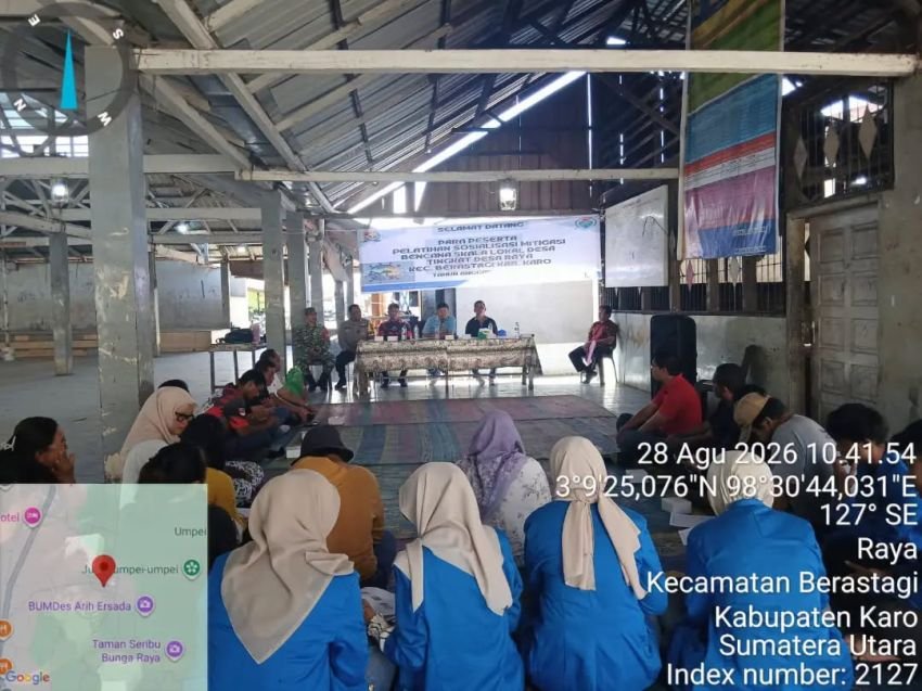 Polsek Berastagi Dorong Kesiapsiagaan Warga Desa Raya Hadapi Bencana