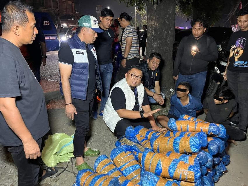 Nyangkut Di Jalan AH Nasution, 93 Kg Ganja Dari Aceh Rencana Diedar di Tembung