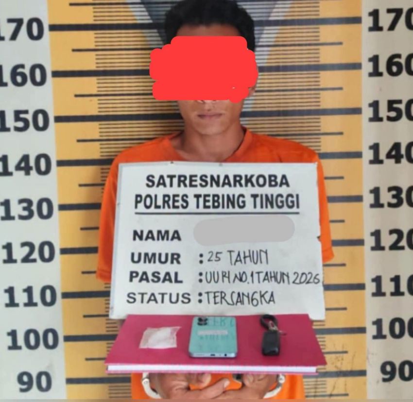 Seorang Pengedar Narkoba di Tebing Tinggi Diciduk Polisi, 9,56 Gram Sabu Jadi Barang Bukti