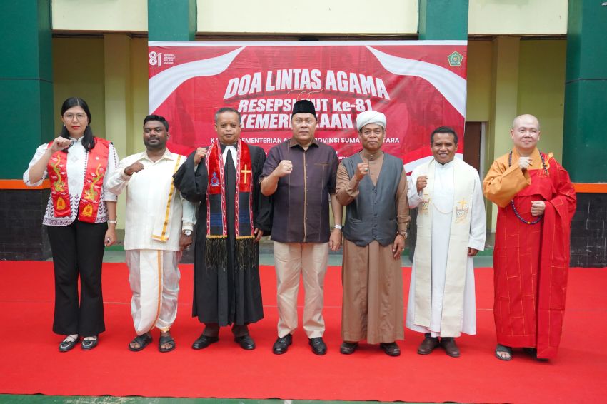 Kanwil Kemenag Sumut Gelar Doa Lintas Agama, Teguhkan Semangat Persatuan dan Kepedulian